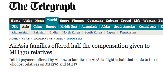 CEO, Airline Comms, and Insurer, how would you answer this headline?